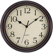 Wall Clock for Living Room Kitchen Home Office 12 Inch (Bronze)