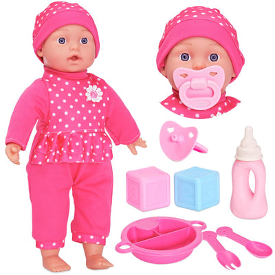 Soft Baby Doll Set - With Talking Function & Accessories - Baby Dolls For Girls - Doll Suitable From 2 Years +