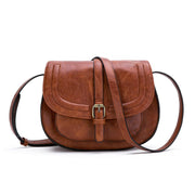 Crossbody Bag for Women Small Satchel and Shoulder Bag Vintage Saddle Handbags Vegan Leather