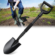 Garden Shovel for Digging, 31 inch Small Shovels Heavy Duty Portable Mini Spade with Curved D-Handle for Gardening, Digging, Camping, Car, Kids Sand Beach Shovels