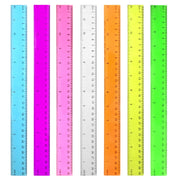 Color Transparent Ruler Plastic Rulers - Ruler 12 inch, Kids Ruler for School, Ruler with Centimeters, Millimeter and Inches, Assorted Colors