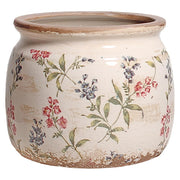 Flower Pots, Vintage Planters for Indoor Plants, 6.29'' Plant Pots with Drainage, Ceramic Pots for Plants, Vase & Planters, Indoor Planter for Home, Christmas Decorations, Purple Red