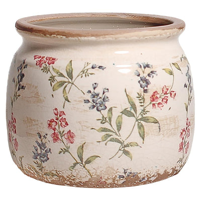 Flower Pots, Vintage Planters for Indoor Plants, 6.29'' Plant Pots with Drainage, Ceramic Pots for Plants, Vase & Planters, Indoor Planter for Home, Christmas Decorations, Purple Red