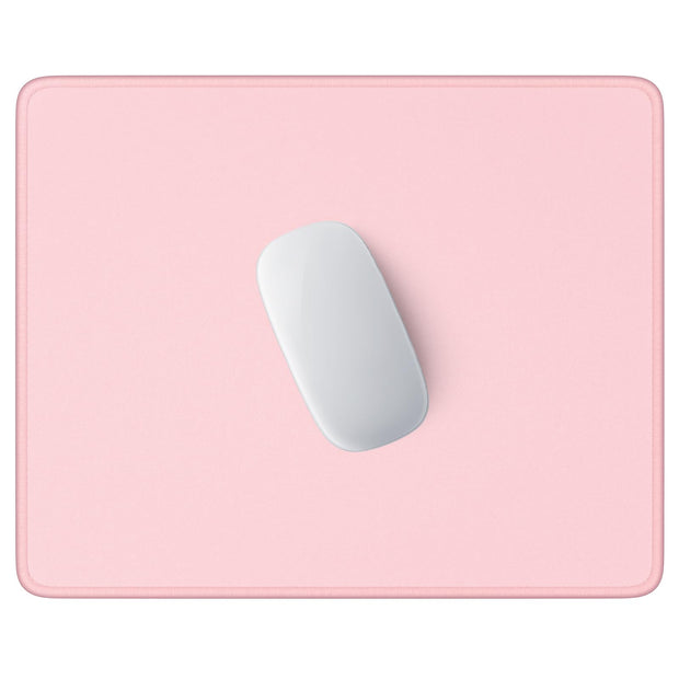 Mouse Pad, Premium-Textured Square Mousepad 26 x 21 cm, Stitched Edge Anti-Slip Waterproof Rubber Mouse Mat, Pretty Cute Mouse Pad for Office Gaming Laptop Women Kids Pink