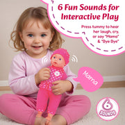 Soft Baby Doll Set - With Talking Function & Accessories - Baby Dolls For Girls - Doll Suitable From 2 Years +