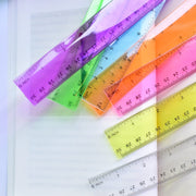 Color Transparent Ruler Plastic Rulers - Ruler 12 inch, Kids Ruler for School, Ruler with Centimeters, Millimeter and Inches, Assorted Colors