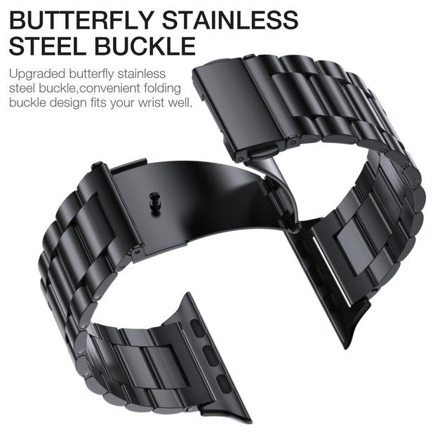 Compatible with Apple Watch Straps 44mm 46mm 45mm 49mm 40mm 42mm 41mm 38mm Men & Women, Business Metal Stainless Steel Replacement Bands for iWatch Series 11 10 9 8 7 6 5 4 3 2 1,Ultra 3,SE 3