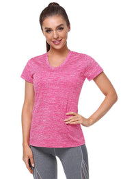 3 Pack Women's Short Sleeve Dry Fit T-Shirts Moisture Wicking Athletic V-Neck Gym Tee Exercise Yoga Tops