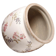 Flower Pots, Vintage Planters for Indoor Plants, 6.29'' Plant Pots with Drainage, Ceramic Pots for Plants, Vase & Planters, Indoor Planter for Home, Christmas Decorations, Purple Red