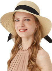 Women's Sun Hats UV Protection Large Wide Brim Hat Women Packable Sun Hat for Women Straw Hats