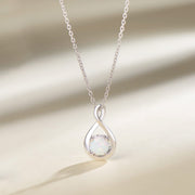 925 Sterling Silver Birthstone Necklaces for Women Fine Jewellery Infinity Pendant Anniversary Birthday Gifts for Her Women Wife Mom Lady Daughter, Chain 16"+2" Extend