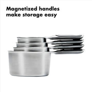 4 Piece Stainless Steel Measuring Cups with Magnetic Snaps
