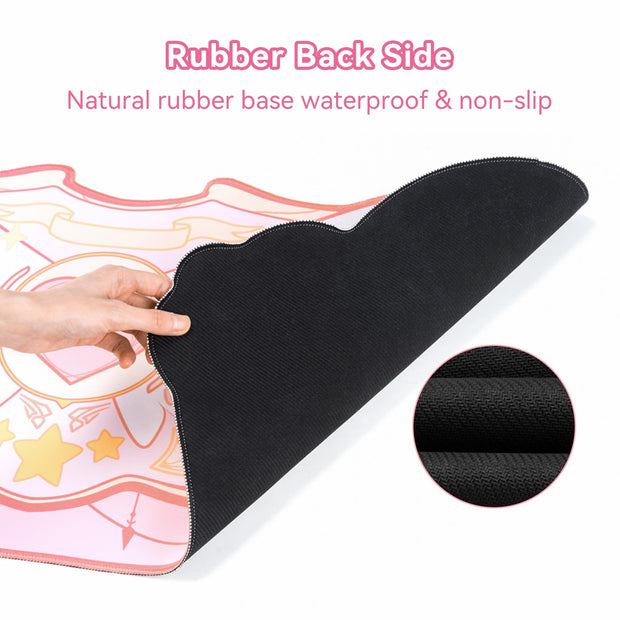 Large Gaming Mouse Pad Kawaii Pink Non-Slip Rubber Back Mouse Pad Big Waterproof Desk Mat for Keyboard and Mouse Perfect for Gaming,or Home Office Work