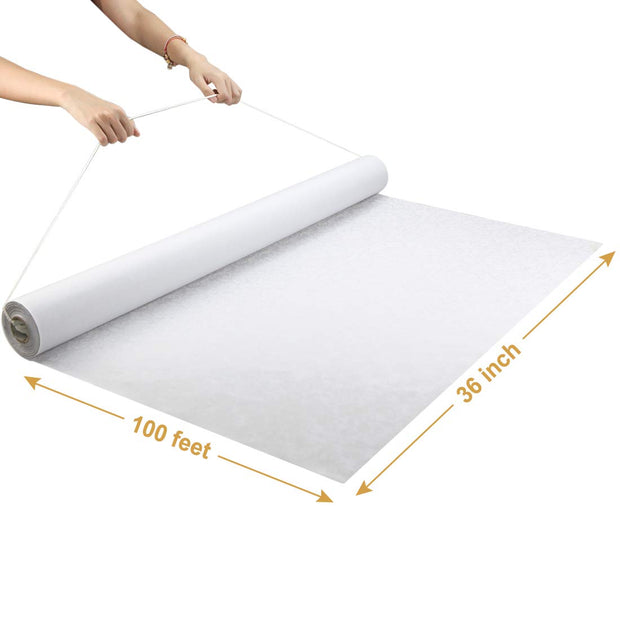 Wedding Decorations Aisle Runner for Outdoor and Indoor,White Printing,100ftx3ft,Polyester Paper Convenient for Single Use,100feetx3feet