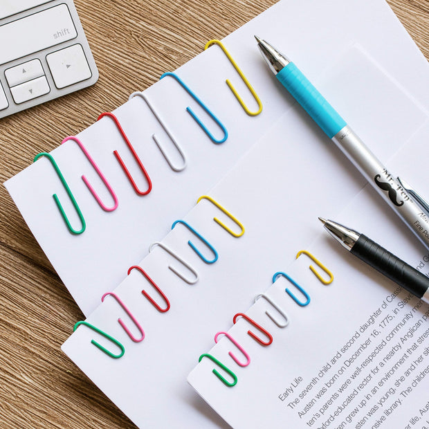 Paper Clips, 450 Pack, Assorted Colors, Paper Clips Assorted Sizes