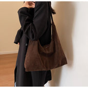 Women’s Suede Crescent Shoulder Bag Women Tote Bag Satchels Crossbody Purse Fall Underarm Bag Winter Hobo BagTop-handle Travel College Work Tote Handbag