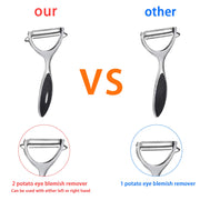 vegetable, Apple Peelers for kitchen, Fruit, Carrot, Veggie, Potatoes Peeler, Y-Shaped and I-Shaped Stainless Steel Peelers, with Ergonomic Non-Slip Handle & Sharp Blade, Good Sturdy (2PCS)