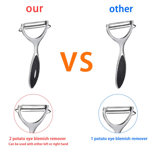 vegetable, Apple Peelers for kitchen, Fruit, Carrot, Veggie, Potatoes Peeler, Y-Shaped and I-Shaped Stainless Steel Peelers, with Ergonomic Non-Slip Handle & Sharp Blade, Good Sturdy (2PCS)