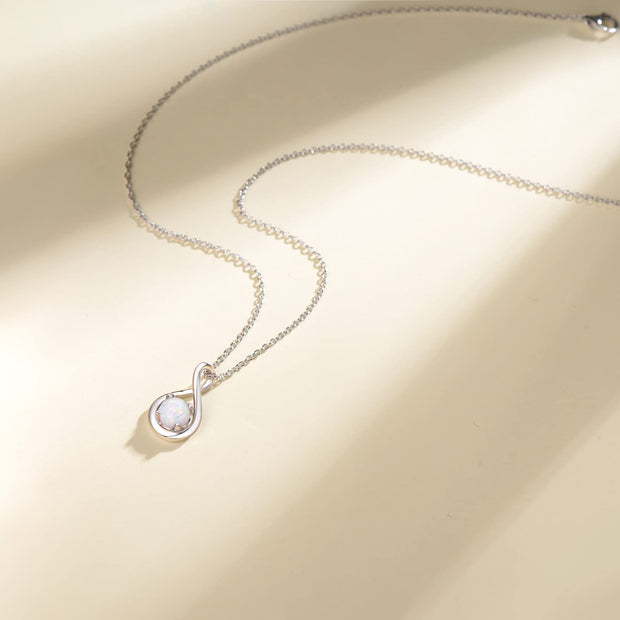 925 Sterling Silver Birthstone Necklaces for Women Fine Jewellery Infinity Pendant Anniversary Birthday Gifts for Her Women Wife Mom Lady Daughter, Chain 16"+2" Extend