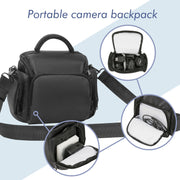Cameras Case, Waterproof Shockproof DSLR Camera Single Bag, Adjustable Shoulder Strap Compatible with Sony, Canon, Samsung, Fuji, Panasonic, Casio, Nikon