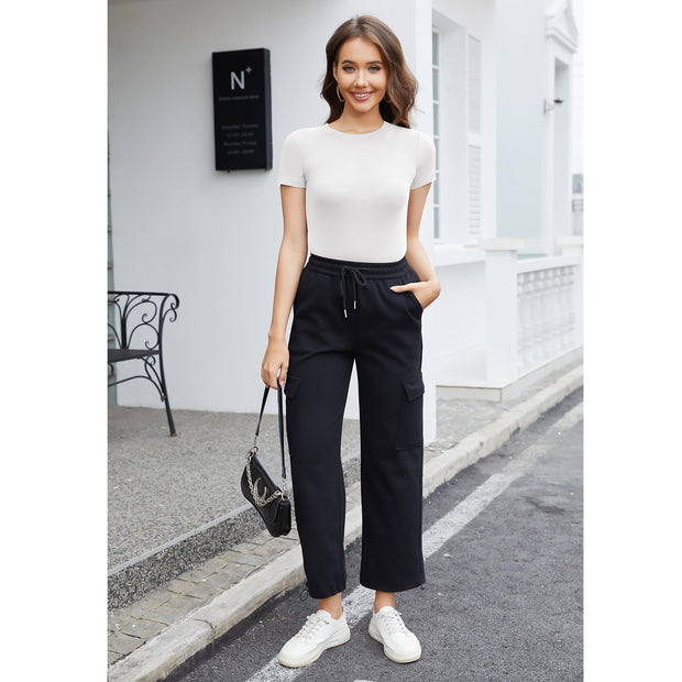 5 Pack Women's Short Sleeve T-Shirts Crew Neck Shirts for Women Casual Basic Fitted Stretchy Tee Tops