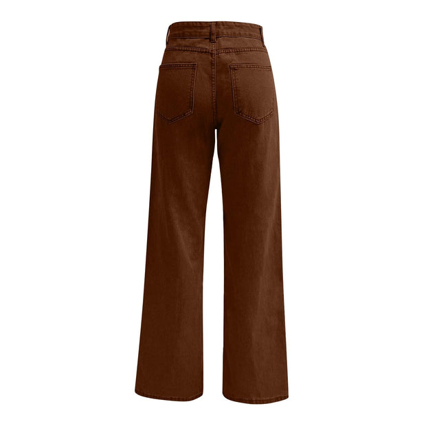 Wide Leg Jeans for Women UK Jeans with Straight Leg High Waisted Stretchy Wide Pants with Pockets