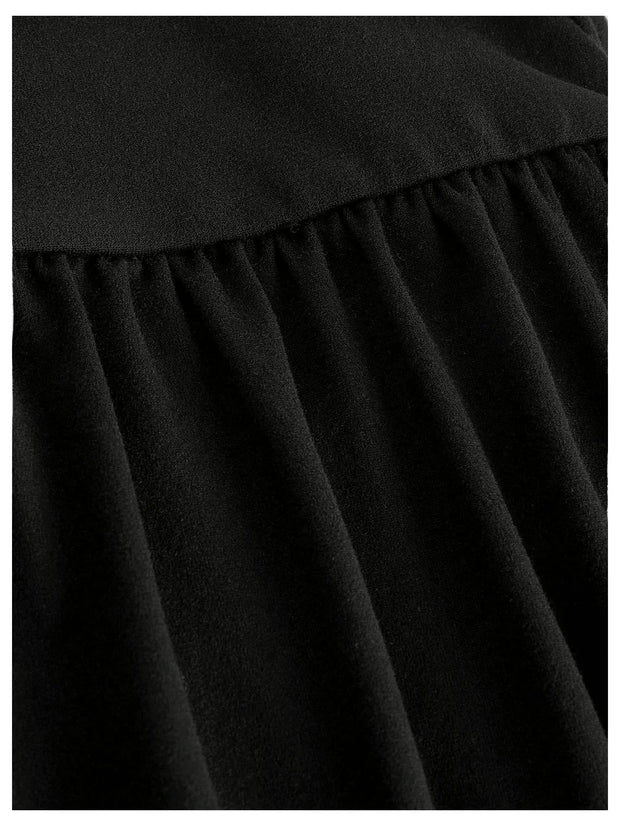 Women's Flared Flowy Ruched Halter Mini Dresses Ruffle Backless Going Out Mini Swing Dress