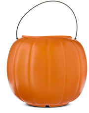 Halloween Pumpkin Treat Pail, Orange, 8", Trick or Treat, Decoration (Orange)