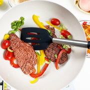 3Pcs Silicone Spatula Set Heat Resistant Spatulas for Nonstick Cookware Fish Turner Plastic Spatulas Rubber Wok Spatula, Long Large Spatula Silicone Cooking Use Kitchen Utensils Set