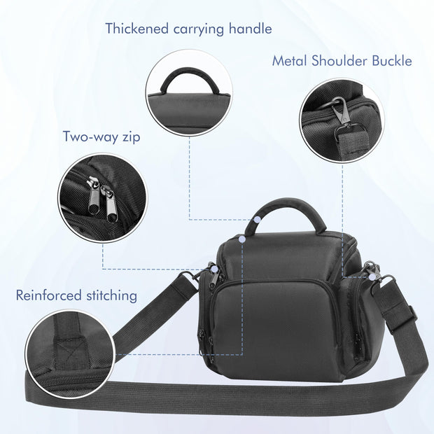 Cameras Case, Waterproof Shockproof DSLR Camera Single Bag, Adjustable Shoulder Strap Compatible with Sony, Canon, Samsung, Fuji, Panasonic, Casio, Nikon