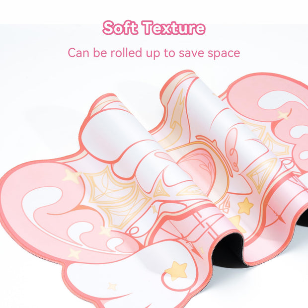 Large Gaming Mouse Pad Kawaii Pink Non-Slip Rubber Back Mouse Pad Big Waterproof Desk Mat for Keyboard and Mouse Perfect for Gaming,or Home Office Work