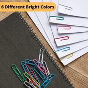 Paper Clips, 450 Pack, Assorted Colors, Paper Clips Assorted Sizes