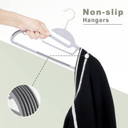 360°Swivel Hook Space Saving Organizer for Bedroom Closet,Shirts,Pants(Grey- S Shaped)