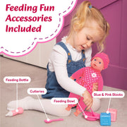 Soft Baby Doll Set - With Talking Function & Accessories - Baby Dolls For Girls - Doll Suitable From 2 Years +
