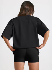 Womens Oversized T Shirts UK Short Sleeve Tops Summer Crew Neck Loose Fit Tshirts