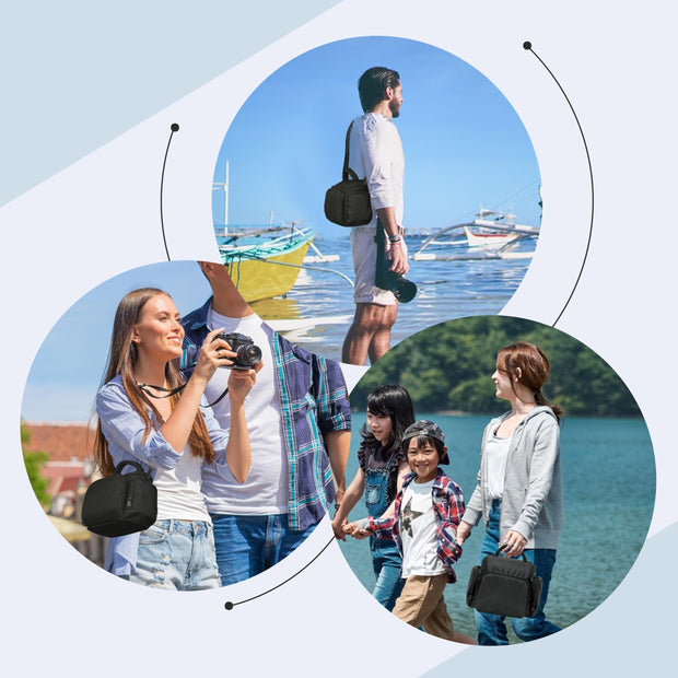 Cameras Case, Waterproof Shockproof DSLR Camera Single Bag, Adjustable Shoulder Strap Compatible with Sony, Canon, Samsung, Fuji, Panasonic, Casio, Nikon