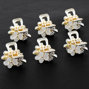 6Pcs Mini Hair Claw Clips,Rhinestone Small Hair Clips Metal Pretty Claw Clip Decorative Hairs Accessories Clip for Women