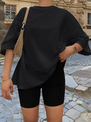 Womens Oversized T Shirts UK Short Sleeve Tops Summer Crew Neck Loose Fit Tshirts