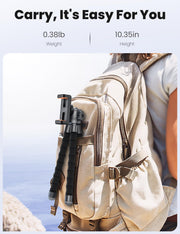 Phone Tripod, Portable and Flexible Phone Stand for Video Recording with Wireless Remote, 360° Rotating Tabletop & Travel Tripods for iPhone, Smartphones, Camera