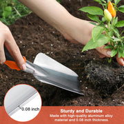 Small Gardening Tools for Digging, Rust Resistant Gardening Spade Trowel Tools, Orange