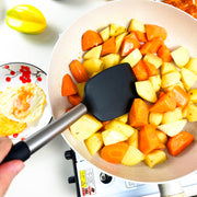 3Pcs Silicone Spatula Set Heat Resistant Spatulas for Nonstick Cookware Fish Turner Plastic Spatulas Rubber Wok Spatula, Long Large Spatula Silicone Cooking Use Kitchen Utensils Set