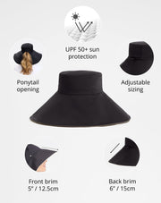Ultra Wide Brim Hat UPF50+ UV Protection, Sun Protective Hat