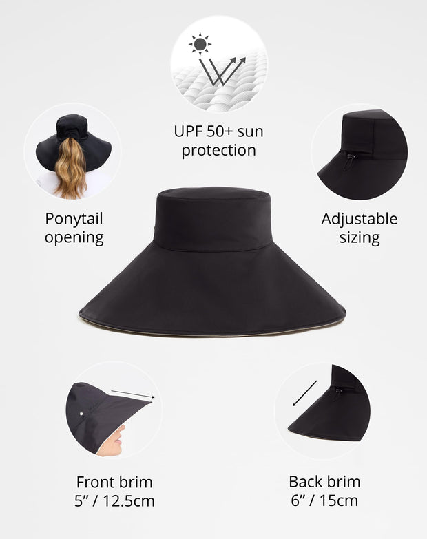 Ultra Wide Brim Hat UPF50+ UV Protection, Sun Protective Hat