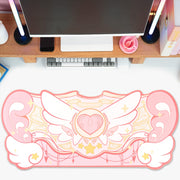 Large Gaming Mouse Pad Kawaii Pink Non-Slip Rubber Back Mouse Pad Big Waterproof Desk Mat for Keyboard and Mouse Perfect for Gaming,or Home Office Work