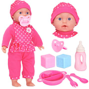 Soft Baby Doll Set - With Talking Function & Accessories - Baby Dolls For Girls - Doll Suitable From 2 Years +