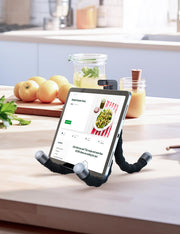 Phone Tripod, Portable and Flexible Phone Stand for Video Recording with Wireless Remote, 360° Rotating Tabletop & Travel Tripods for iPhone, Smartphones, Camera