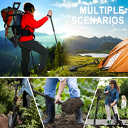 Garden Shovel for Digging, 31 inch Small Shovels Heavy Duty Portable Mini Spade with Curved D-Handle for Gardening, Digging, Camping, Car, Kids Sand Beach Shovels