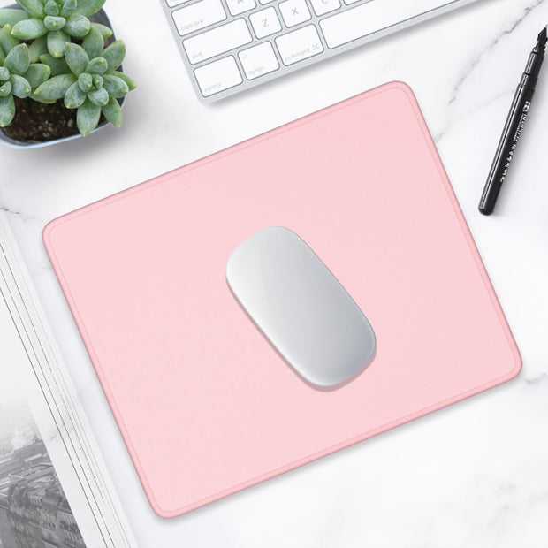 Mouse Pad, Premium-Textured Square Mousepad 26 x 21 cm, Stitched Edge Anti-Slip Waterproof Rubber Mouse Mat, Pretty Cute Mouse Pad for Office Gaming Laptop Women Kids Pink