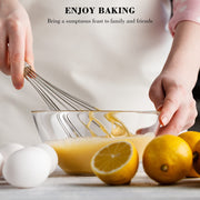 Stainless Steel Whisk Set 8" 10" 12" Kitchen Whisk Balloon Whisk Kitchen Wisk Wire Whisks for Cooking, Whisking, Blending, Beating, Stirring-3 Pack