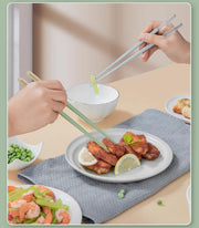 Random Mood Modern Design Chopsticks - Reusable, Dishwasher Safe, Non-Slip Fiberglass, Ice Fog Multi Color, 5 Pairs, 9.5in/24cm, Great for Chinese, Japanese, Korean Cuisine